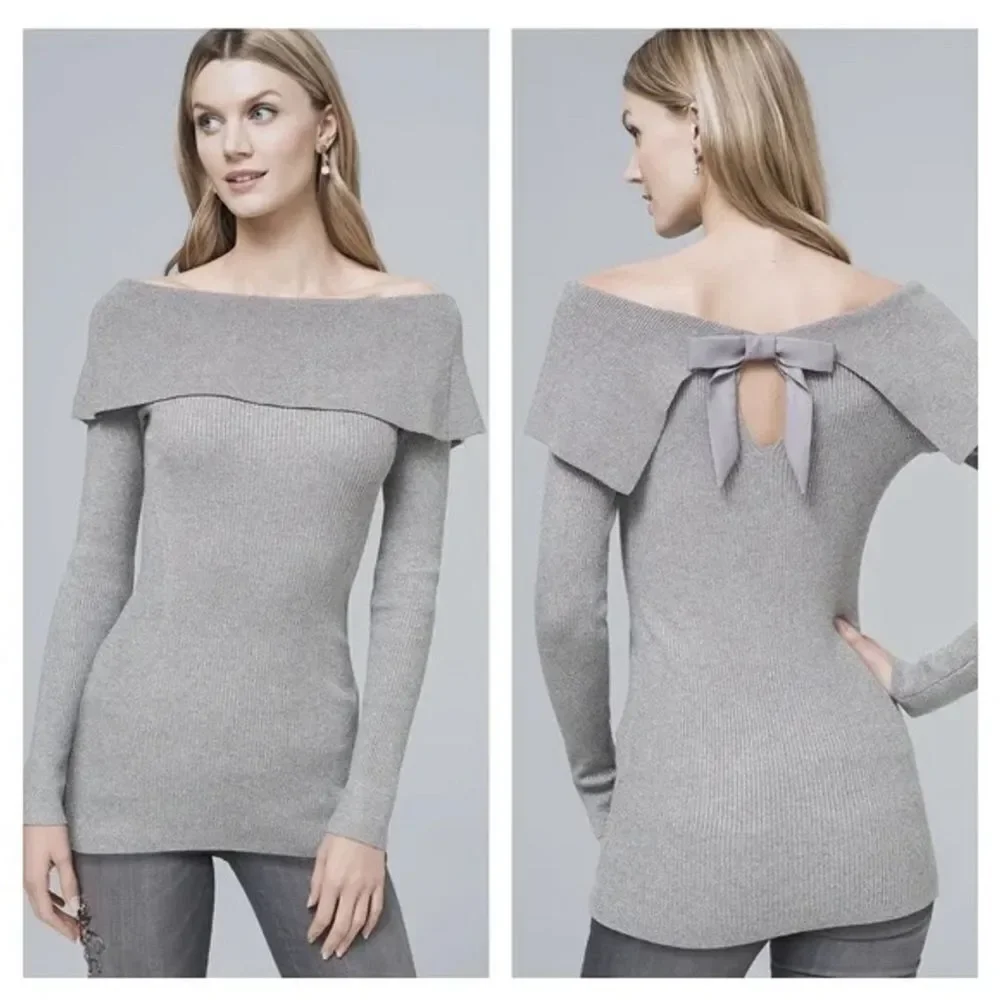 White House Black Market Bow Sweater